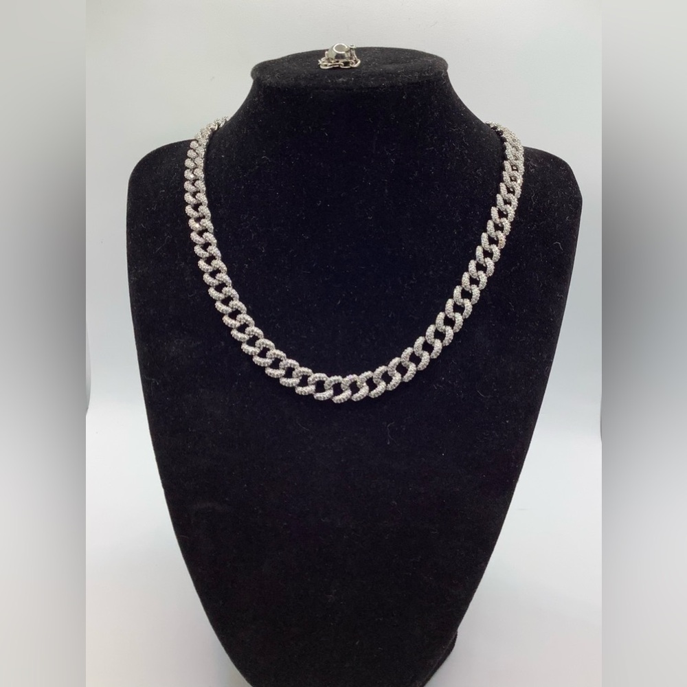 Bree Silver & Pave Necklace
